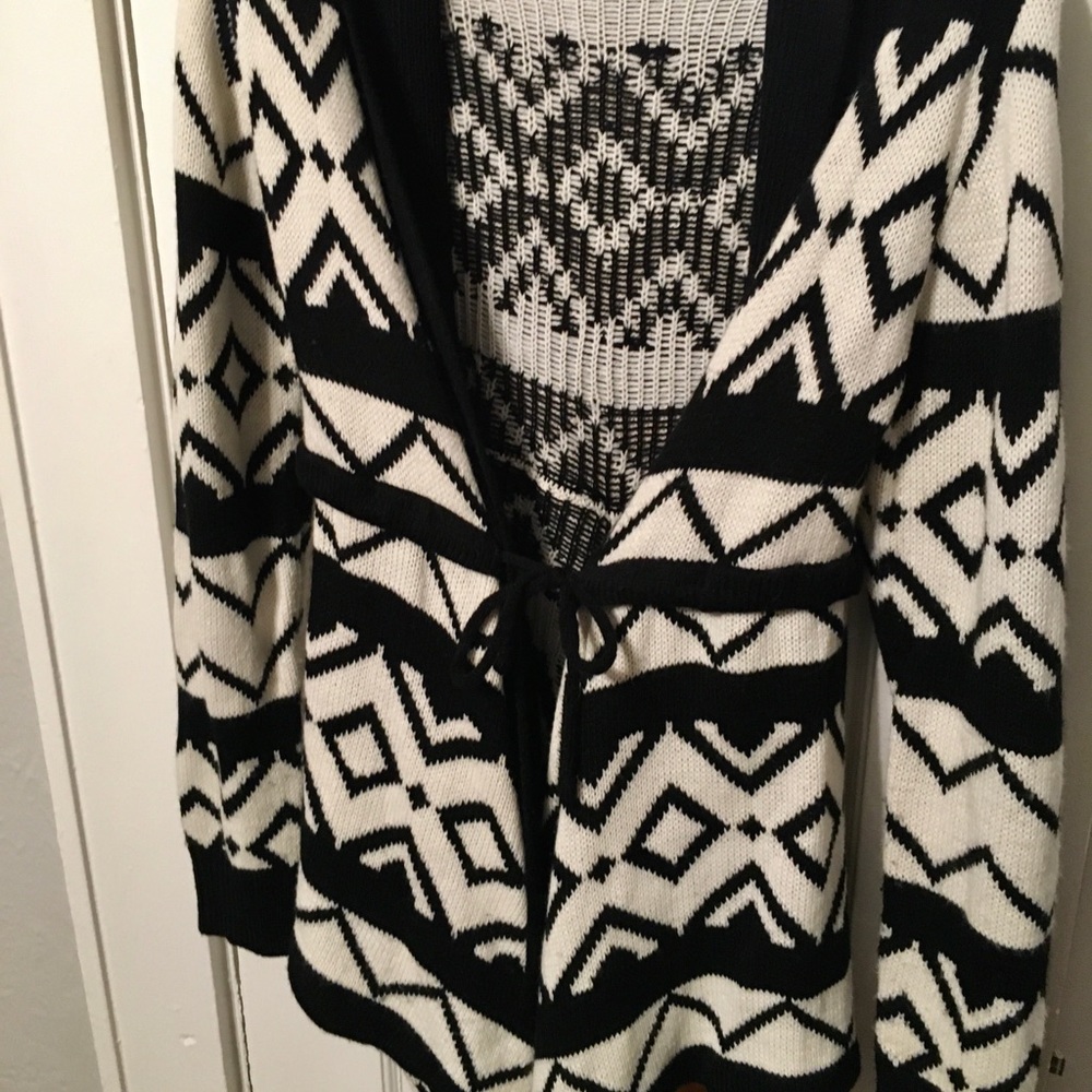 Black and cream cardigan